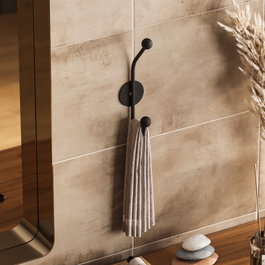 Wallity Rhino Gancho de Pared Metálico Negro
